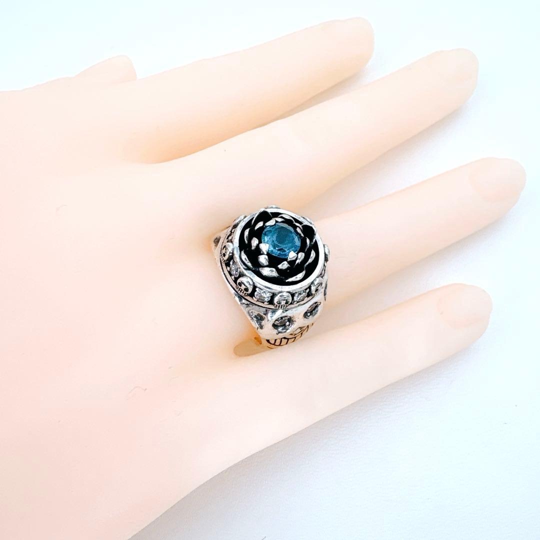 マジカルデザイン ブルート ストーン スカルリング シルバー950 リング