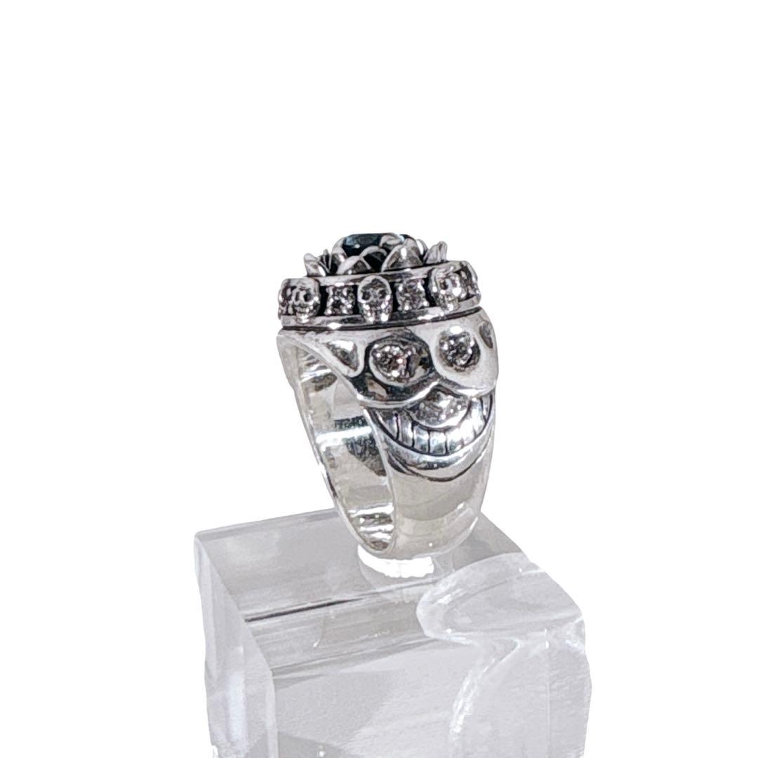 マジカルデザイン ブルート ストーン スカルリング シルバー950 リング