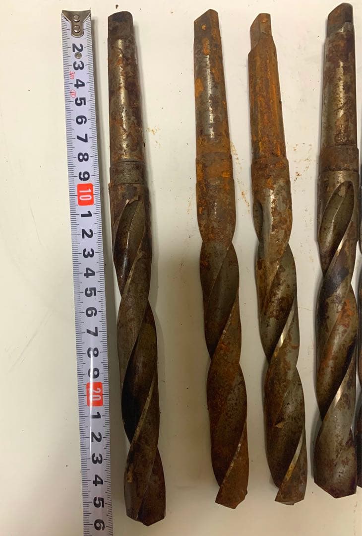 【古道具】テーパーシャンクドリル　先端　5本セット　古道具　アンティーク