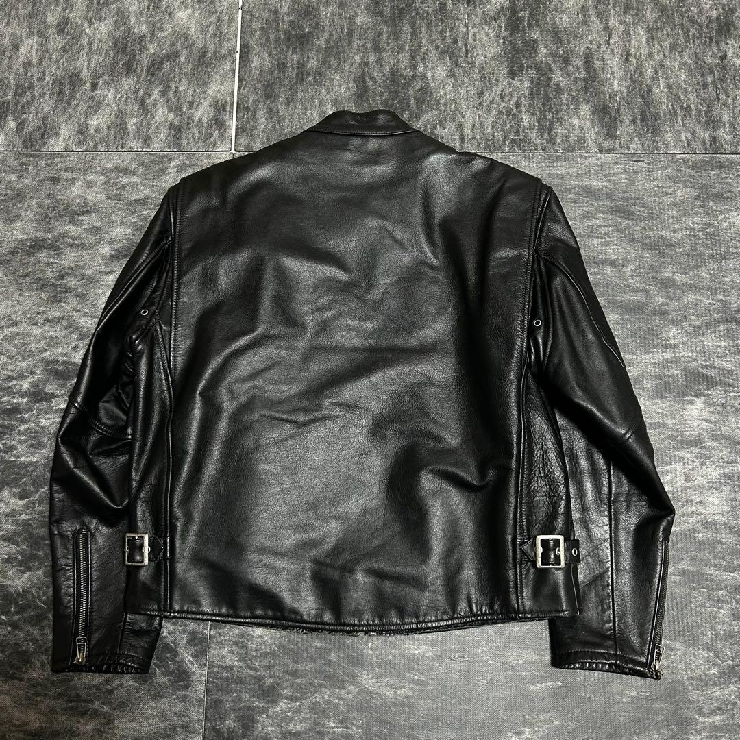 MOTO FIELD レザー　ライダースジャケット　シングル　M ブラック