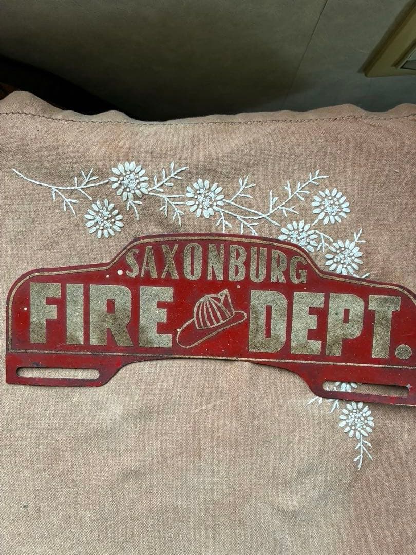 アンティーク　サイン　プレート　ブースター　ライセンス　看板　消防署　アメリカ