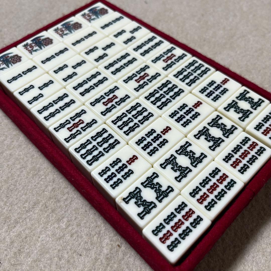 ミズノ丸一 麻雀牌 背竹 うめ 背竹牌 麻雀 赤ドラ 赤牌 竹牌