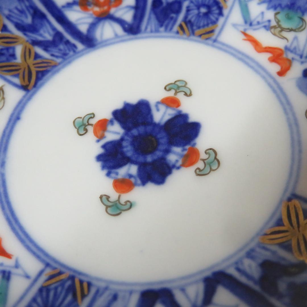 小皿 手塩皿 龍 染付 色絵 金彩 明治 大正 古伊万里 銘 その1 5枚