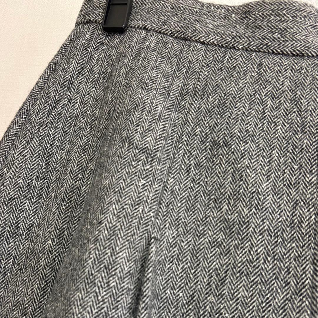 美品 23区L シルクネップヘリンボーンガウチョパンツ 44