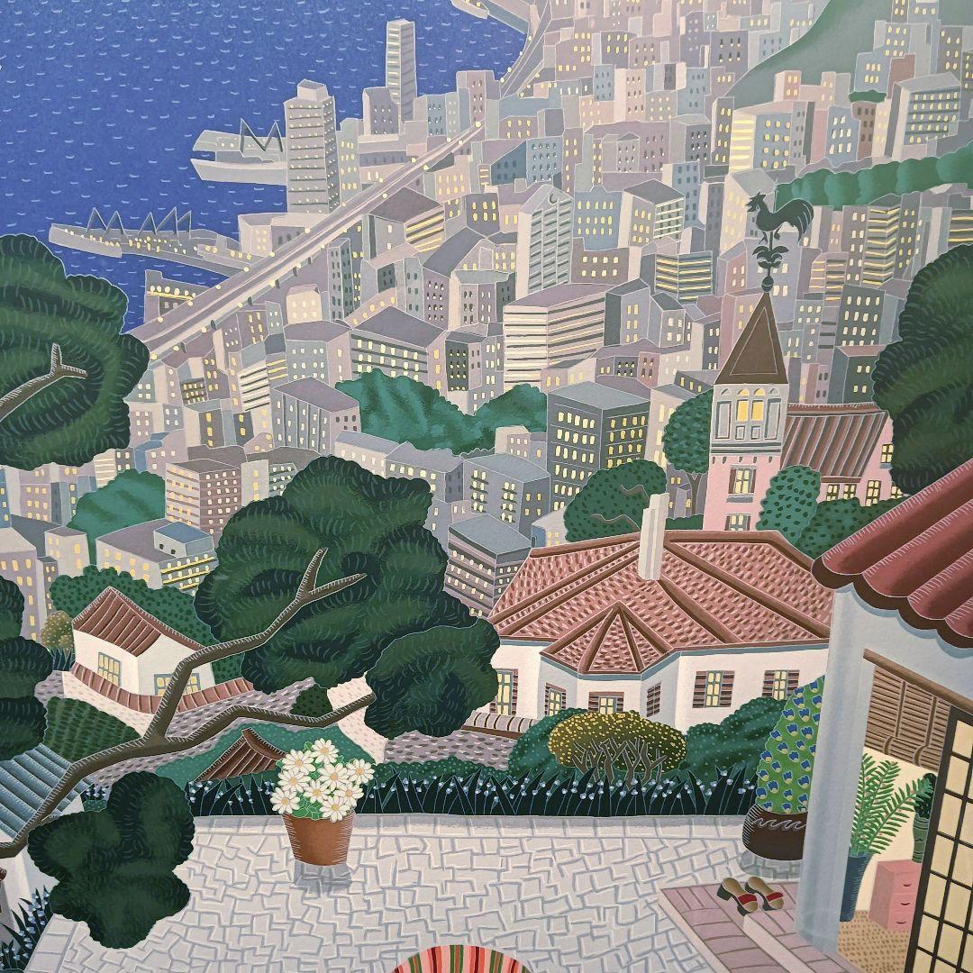 ☆人気の神戸シリーズ　トーマス・マックナイト　明石海峡大橋を望む　神戸の風景