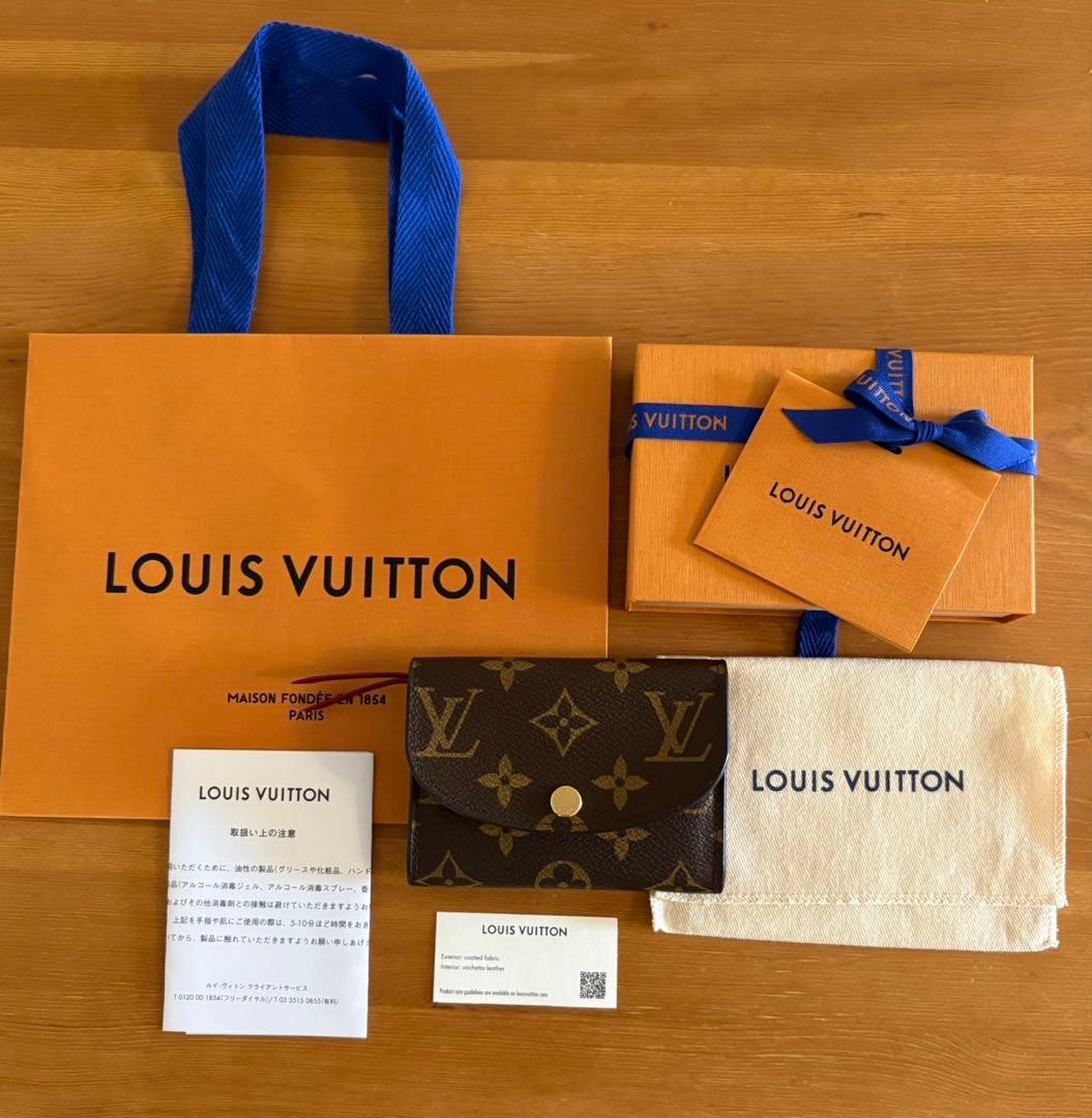 ルイヴィトン　モノグラム ポルトモネ・ロザリ フューシャ