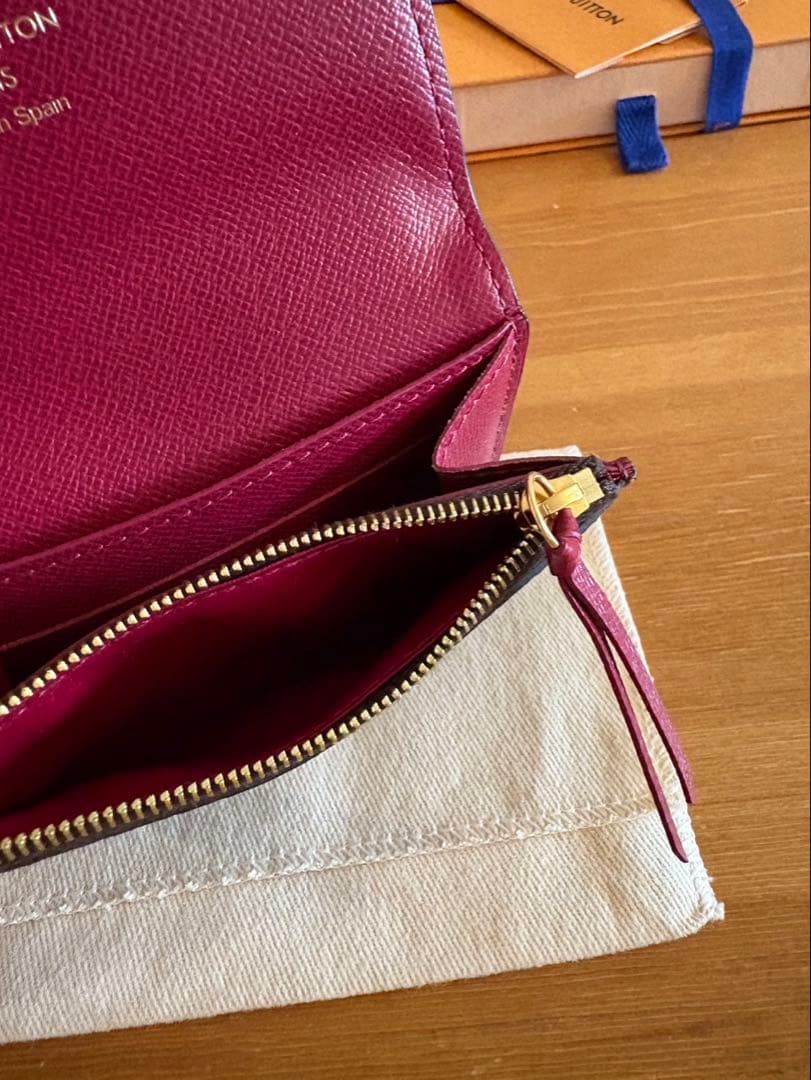 ルイヴィトン　モノグラム ポルトモネ・ロザリ フューシャ