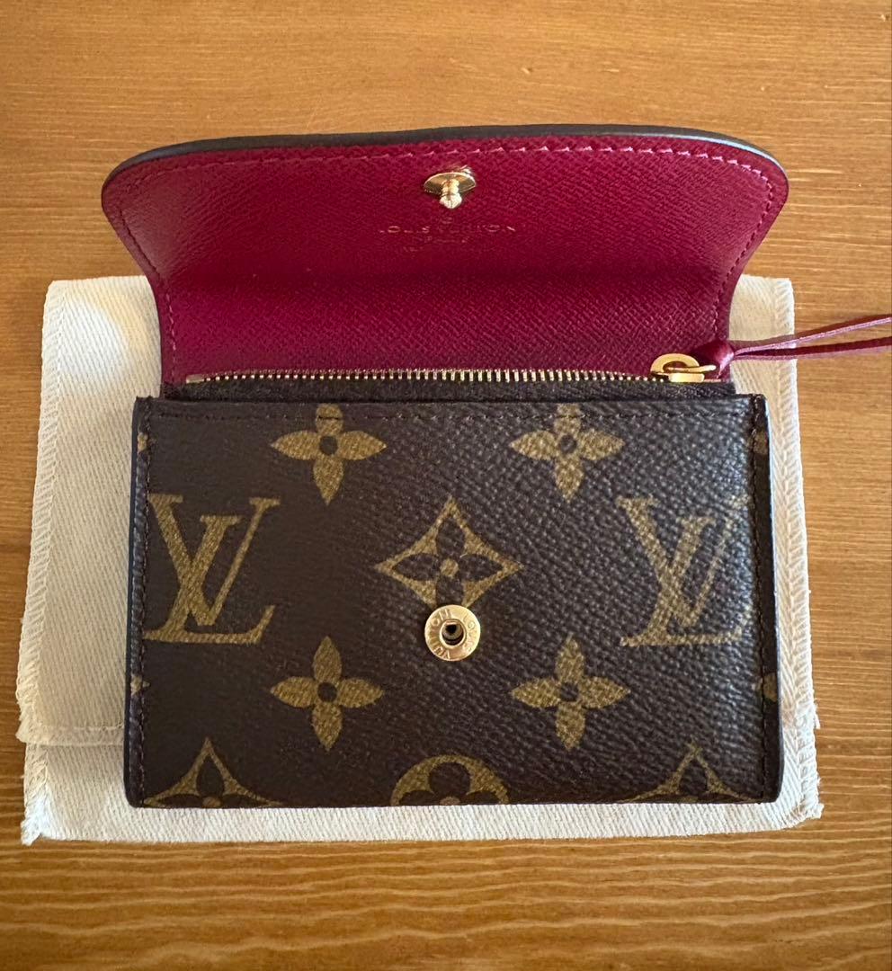 ルイヴィトン　モノグラム ポルトモネ・ロザリ フューシャ