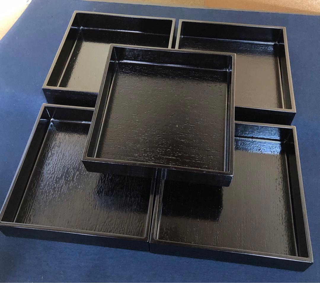 《R》輪島塗 松花堂弁当5客 林漆器店 木箱 251218か1