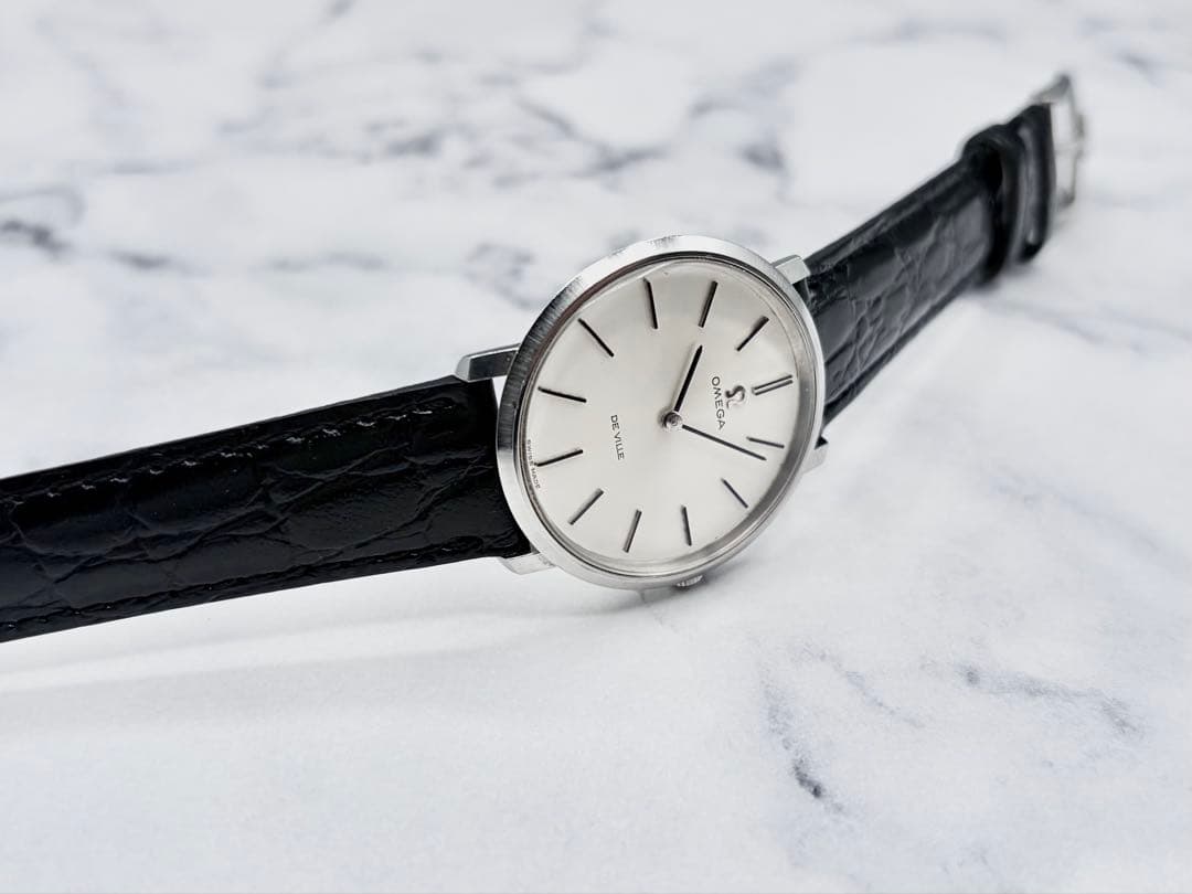 【OH／美品】オメガ デ・ヴィル 手巻き 111.077 二針ドレスウォッチ