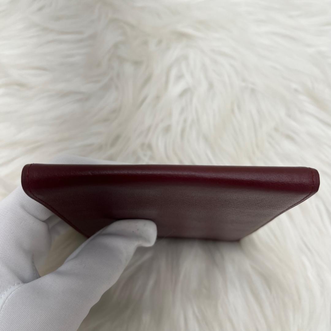 未使用級✨カルティエ　Cartier 三つ折り財布 マストライン　レザー