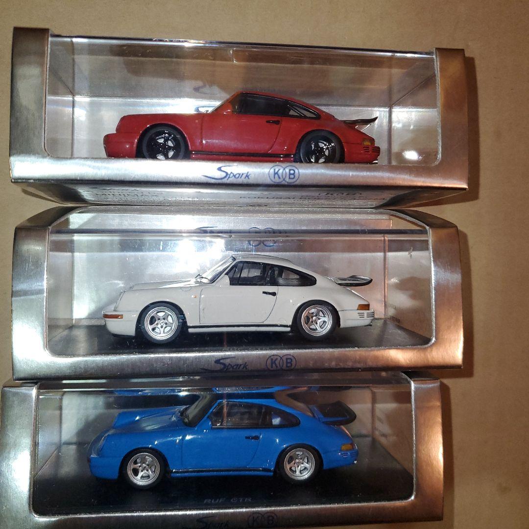 RUF CTR ミニカー 3台セット 赤 青 白、国際貿易限定品