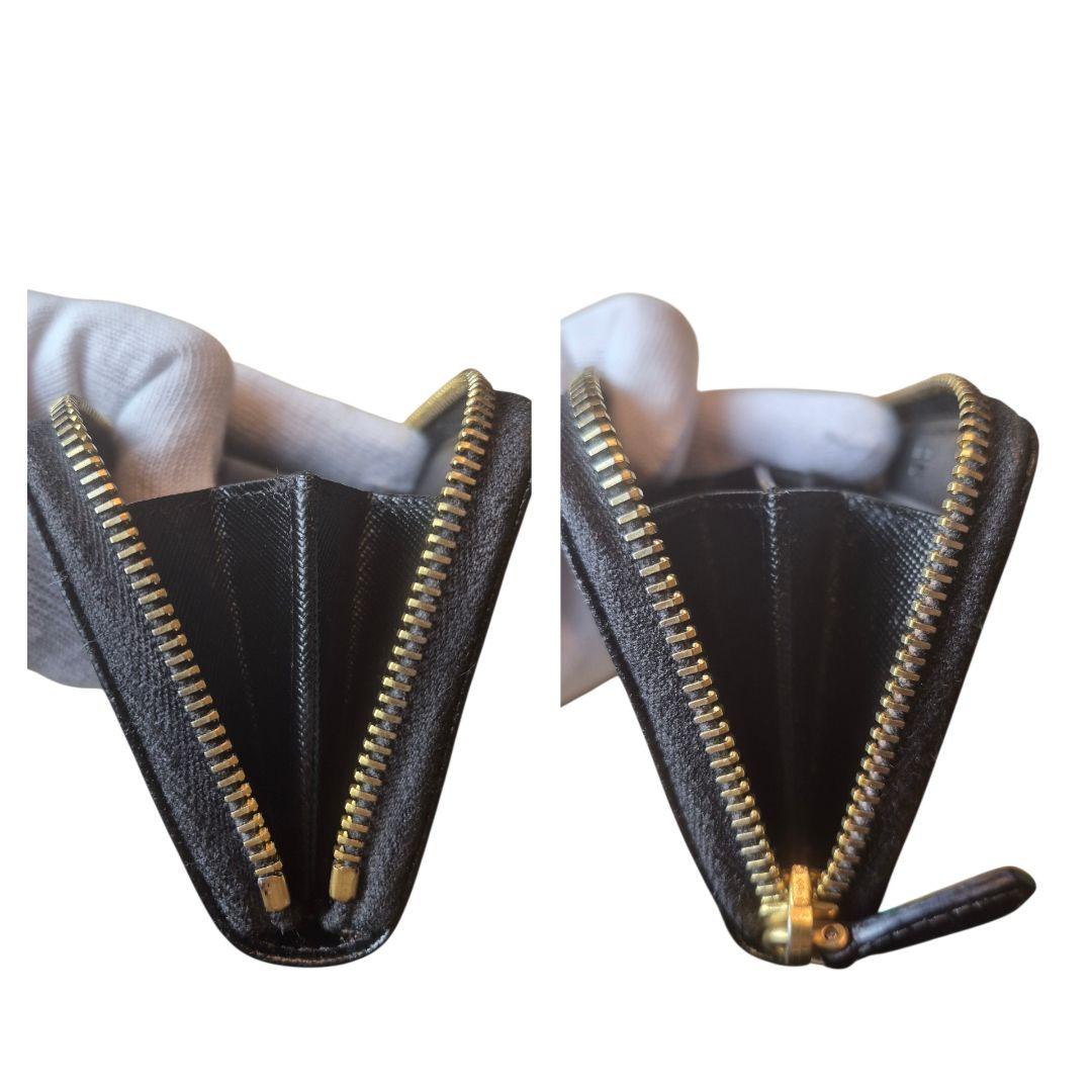 ＰＲＡＤＡ　プラダ　ケース　ラウンドファスナー　ブラック革