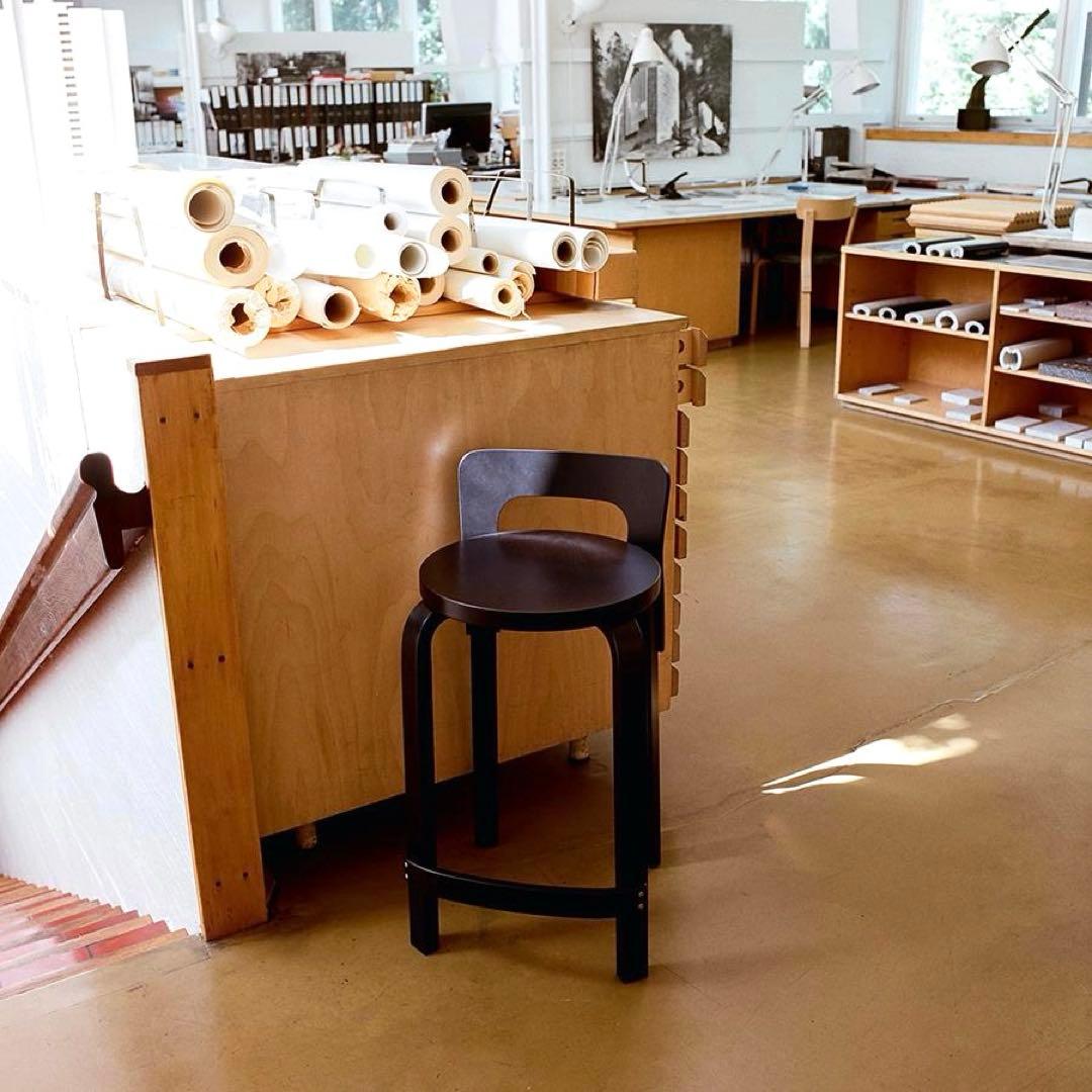 美品❗️artek k65 ハイチェア ブラックラッカー/定価¥100,100❗️