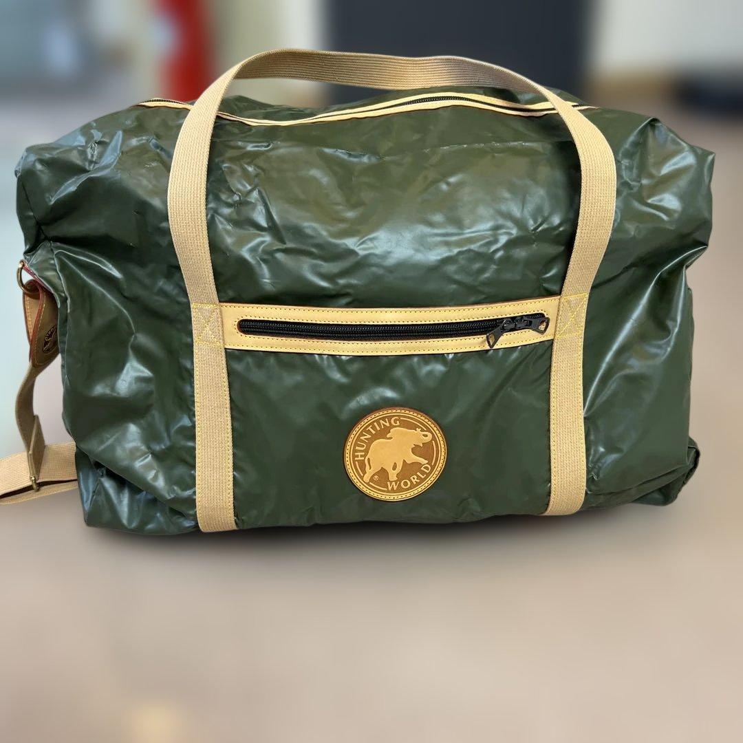 HUNTING WORLD ボストンバッグ バチュークロス モスグリーン 大容量