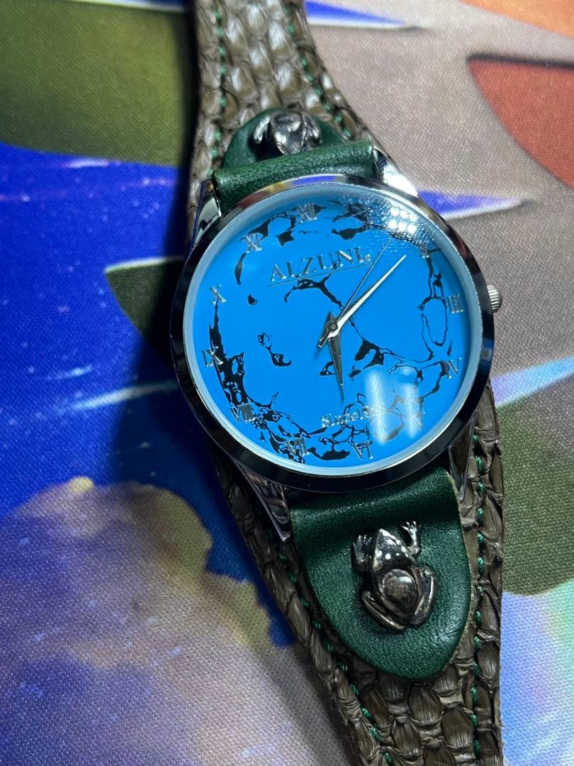 ALZUNI アルズニ　ターコイズ　カスタム　カフウォッチ