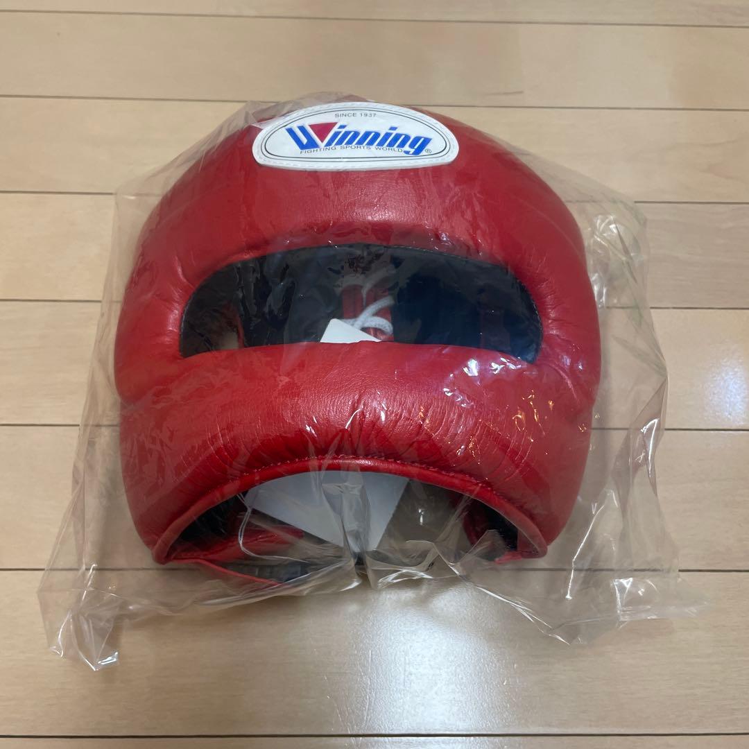 新品即日発送 ウイニング ヘッドギア レッド Lサイズ FG-5000
