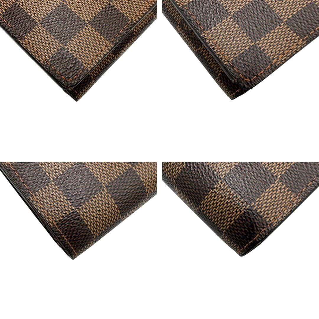 【美品】ルイヴィトン ポルトフォイユ トレゾール ダミエ 折り財布 CA0095