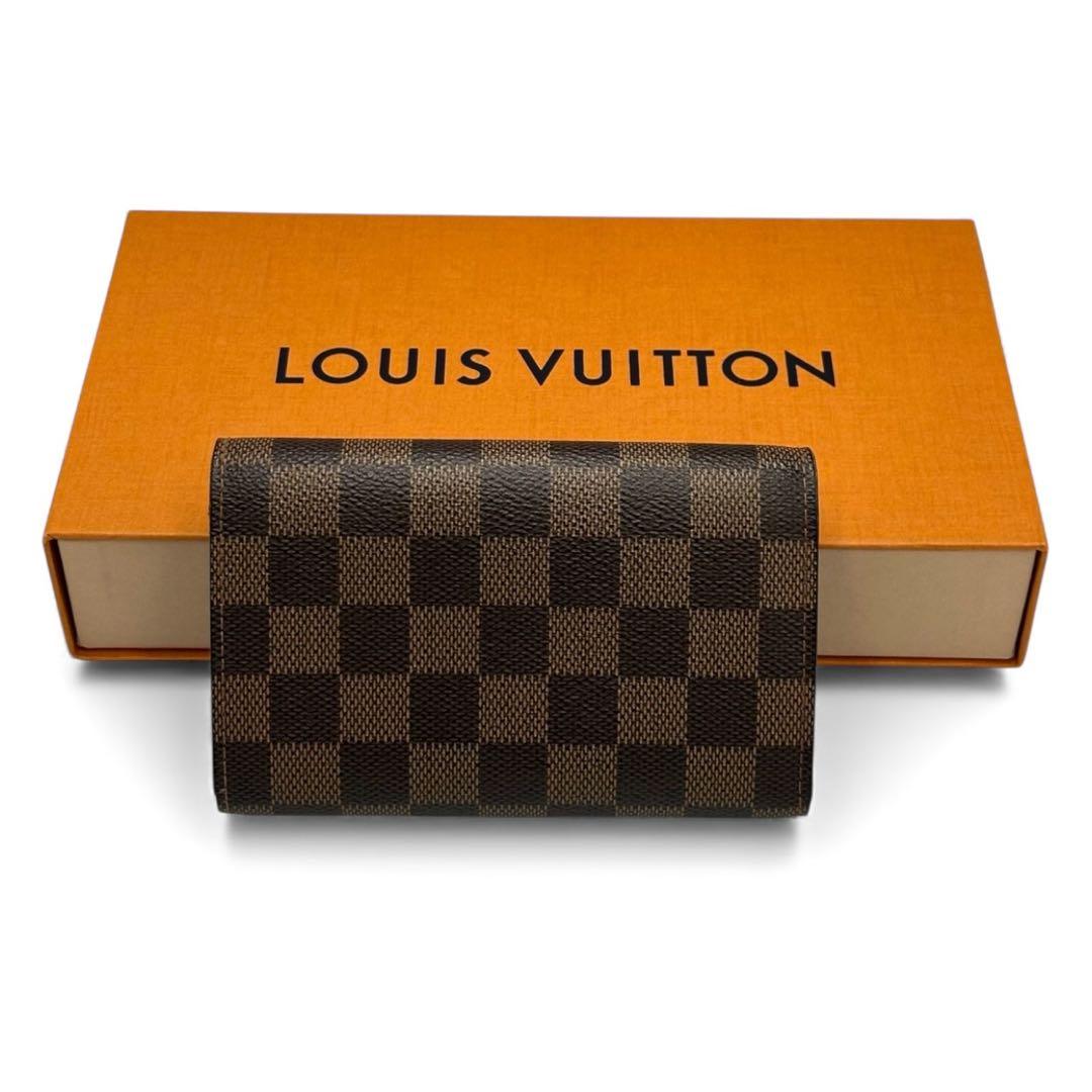 【美品】ルイヴィトン ポルトフォイユ トレゾール ダミエ 折り財布 CA0095