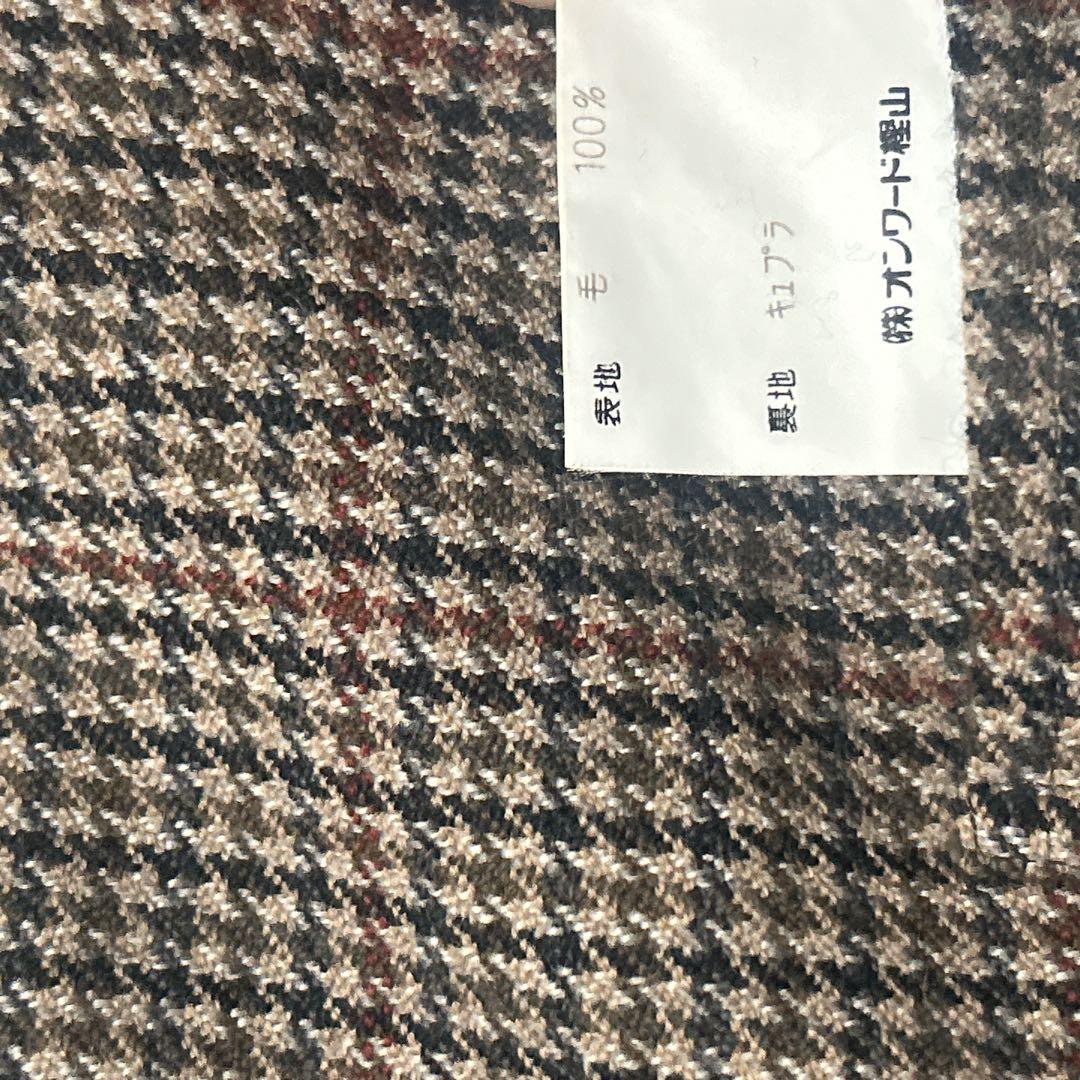 90s ラルフローレン　ツイードベスト　千鳥格子　ウール100 ブラウン　L