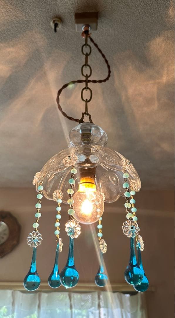 20年代 フランス アンティーク ブルームラーノガラスの巨大なミニシャンデリア＊