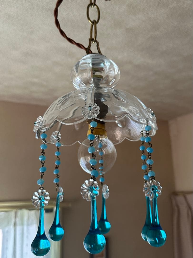 20年代 フランス アンティーク ブルームラーノガラスの巨大なミニシャンデリア＊