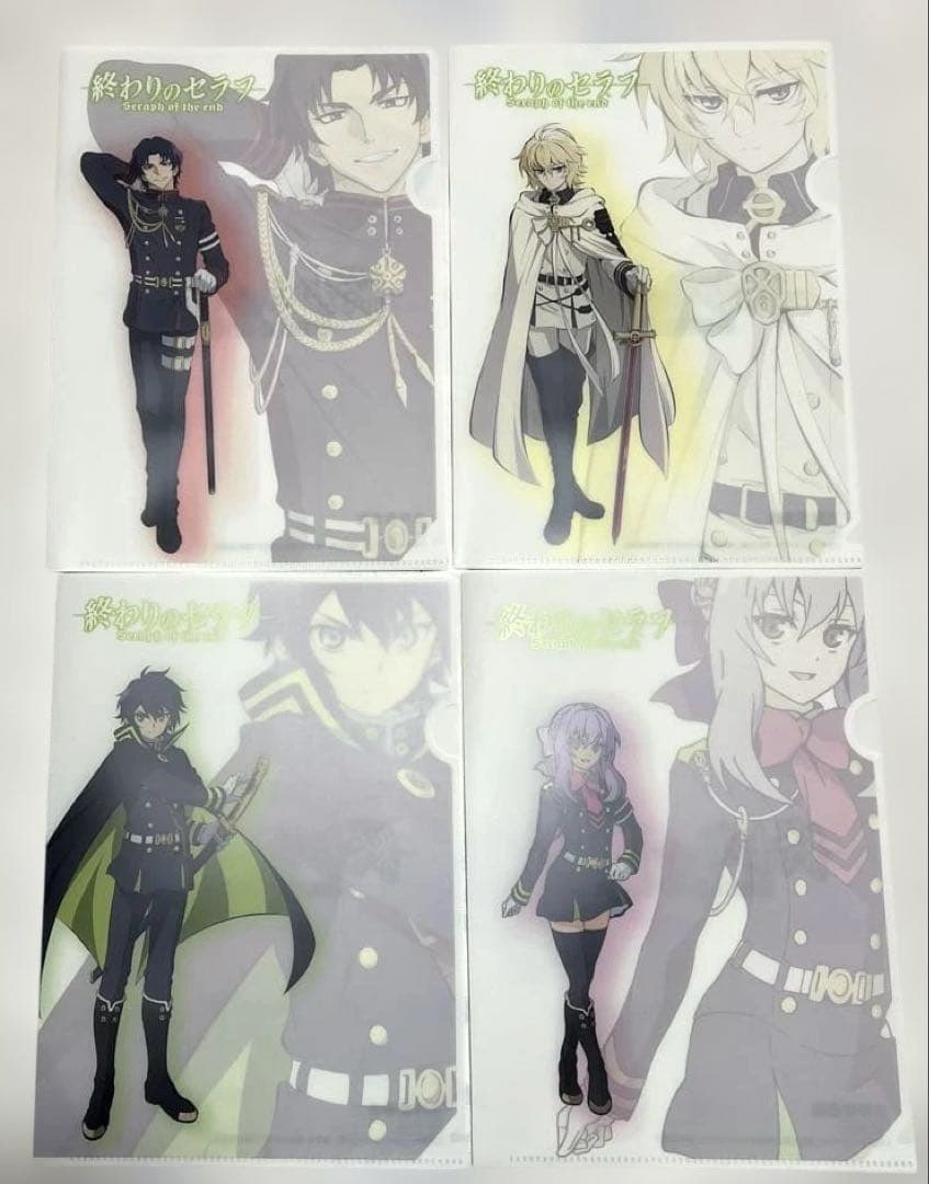 d*9様 終わりのセラフ　三洋堂購入特典 ミニクリアファイル　4枚セット　百夜優