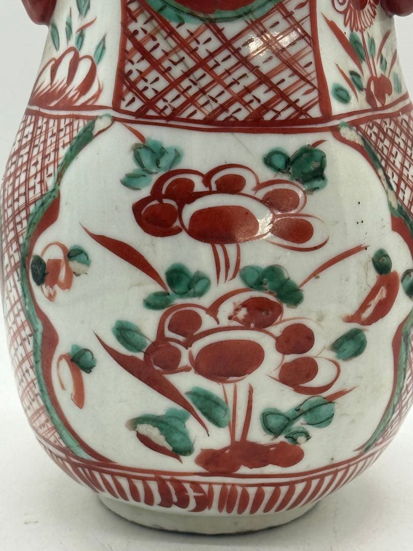 中国　明時代　呉須　角瓶　送料込み251114