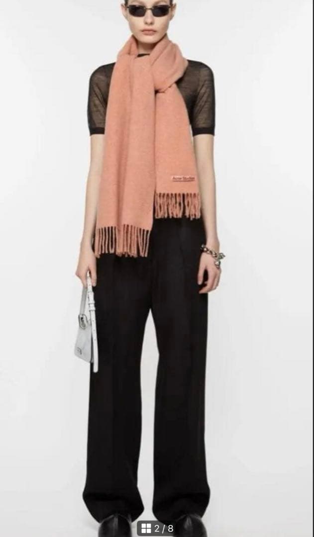 Acne Studios ピンク マフラー 200x45cm 正規品