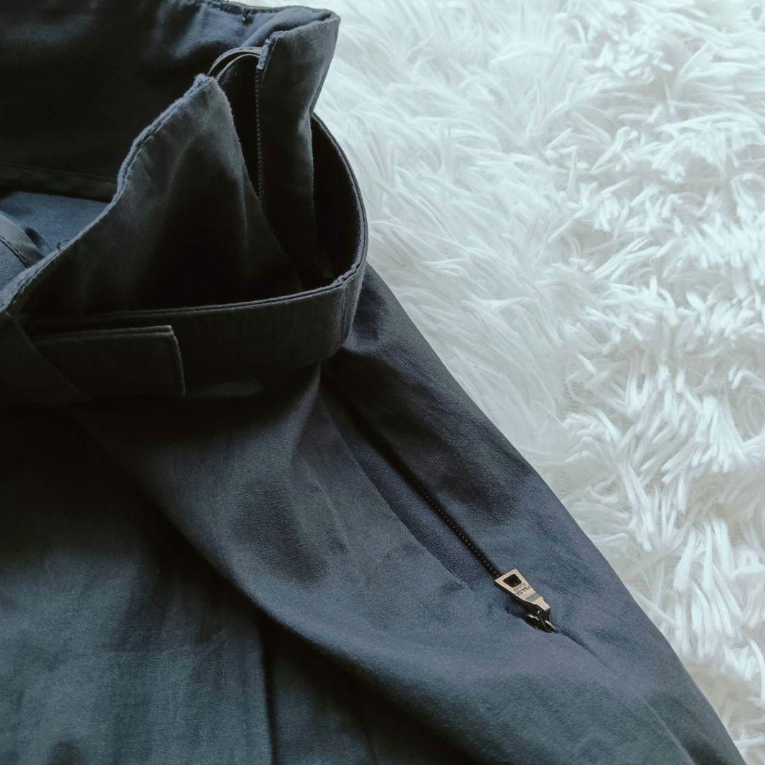 プラダ ロゴ刻印バックルベルト付き フレアスカート Aライン 42