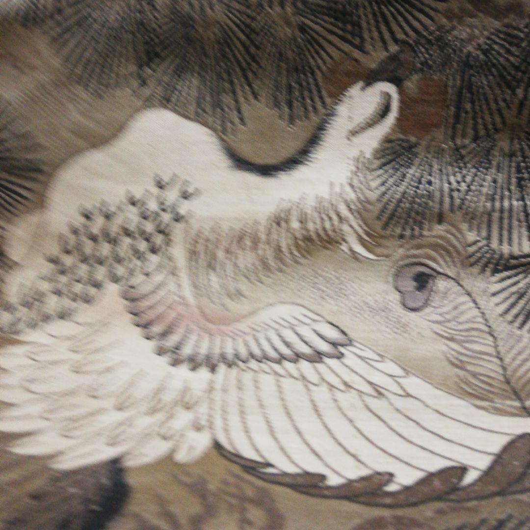 海外コレクター向け戦前後旧家蔵出時代鳳凰図柄長さ３、６Ｍ横幅３１㌢着物帯当時物