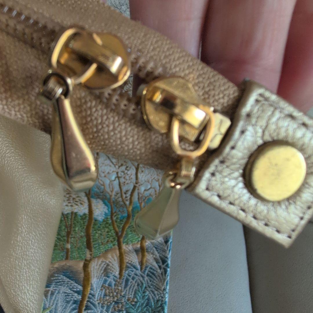 利休バック　和装用バッグ 上品　結婚式　黒　大きめ　正絹　美品