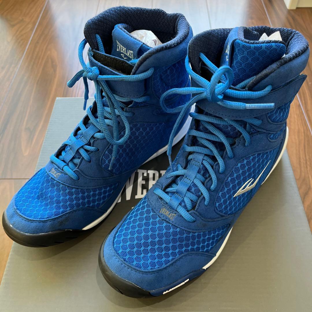 【最終値下げ】EVERLAST ボクシングシューズ　27㎝　美品　青