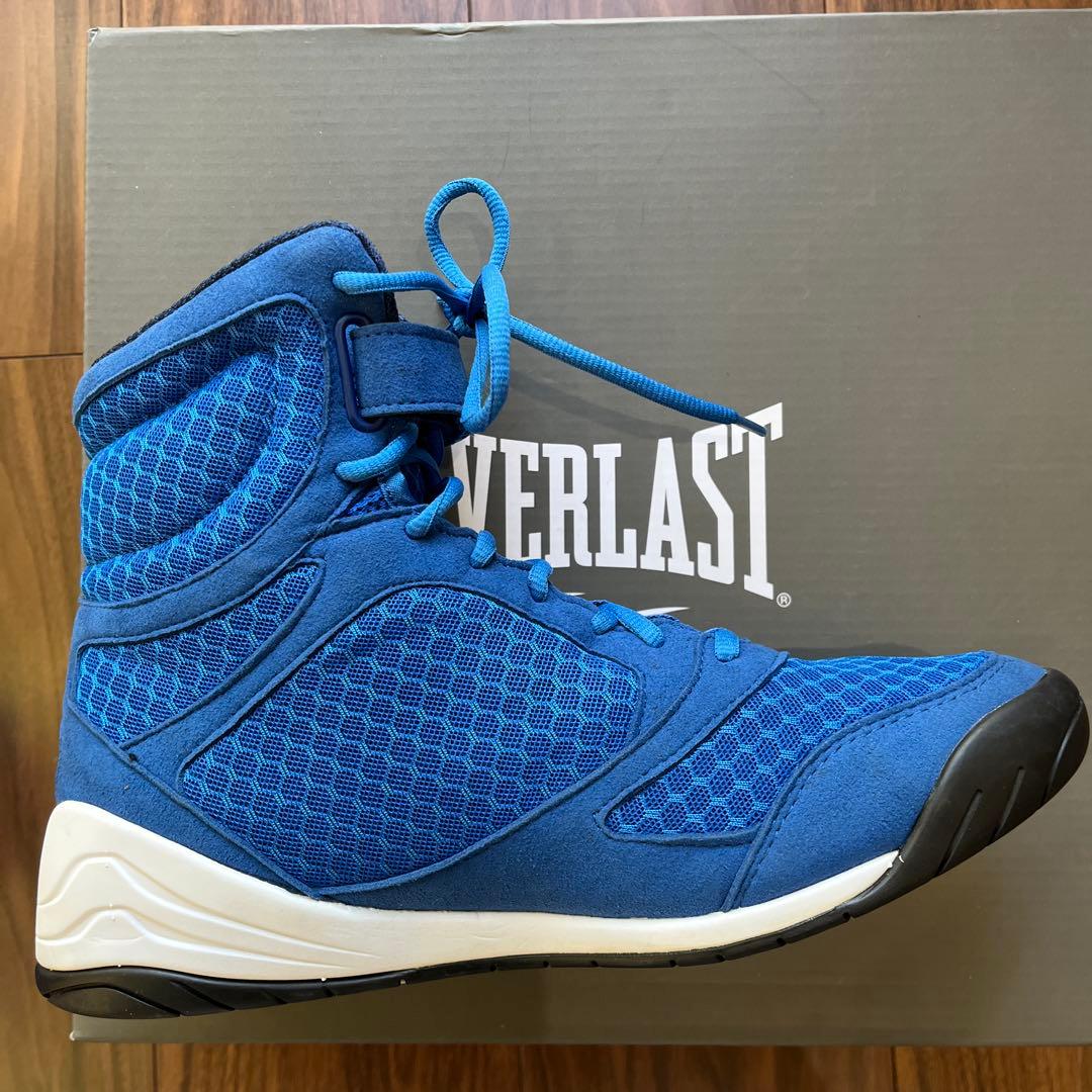 【最終値下げ】EVERLAST ボクシングシューズ　27㎝　美品　青