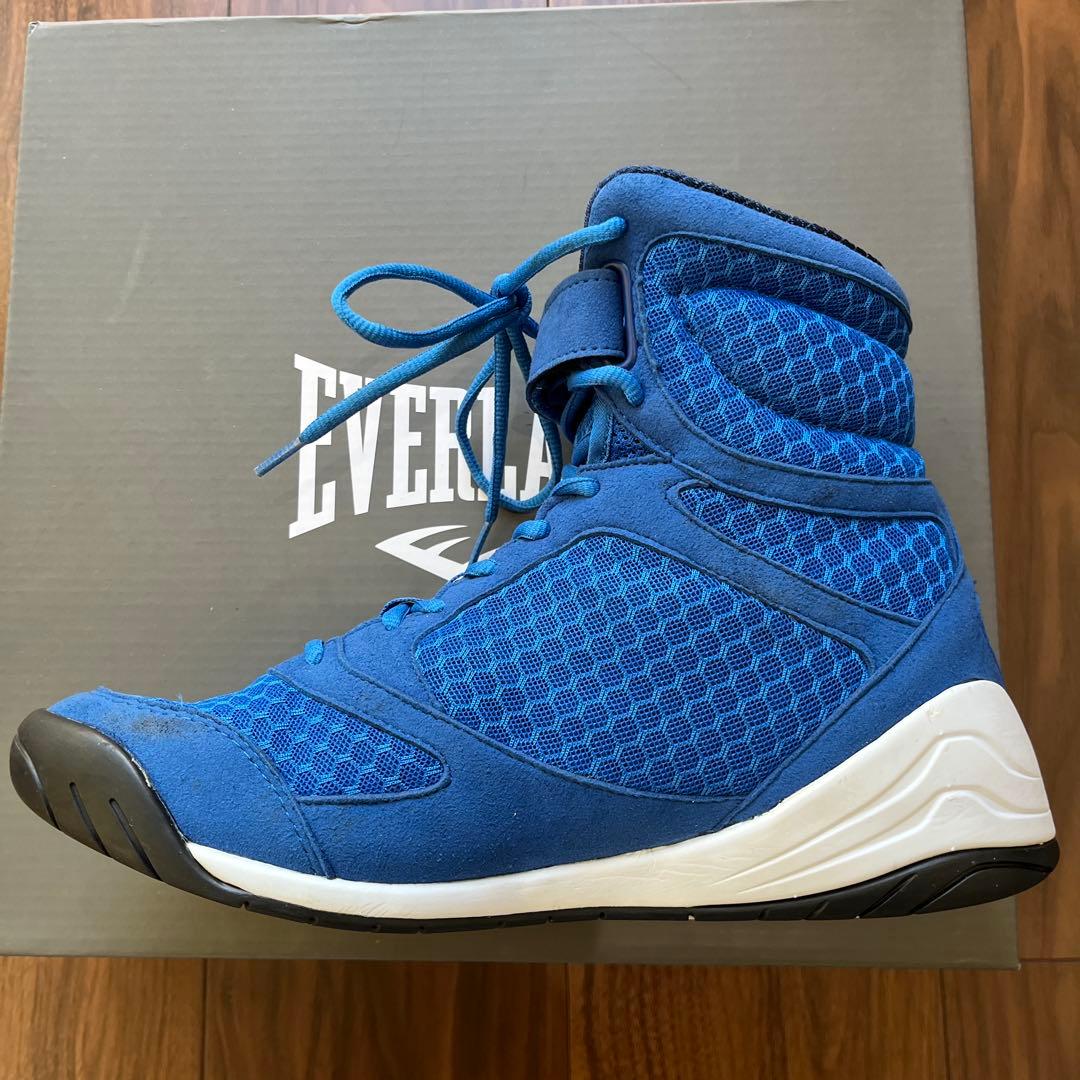 【最終値下げ】EVERLAST ボクシングシューズ　27㎝　美品　青