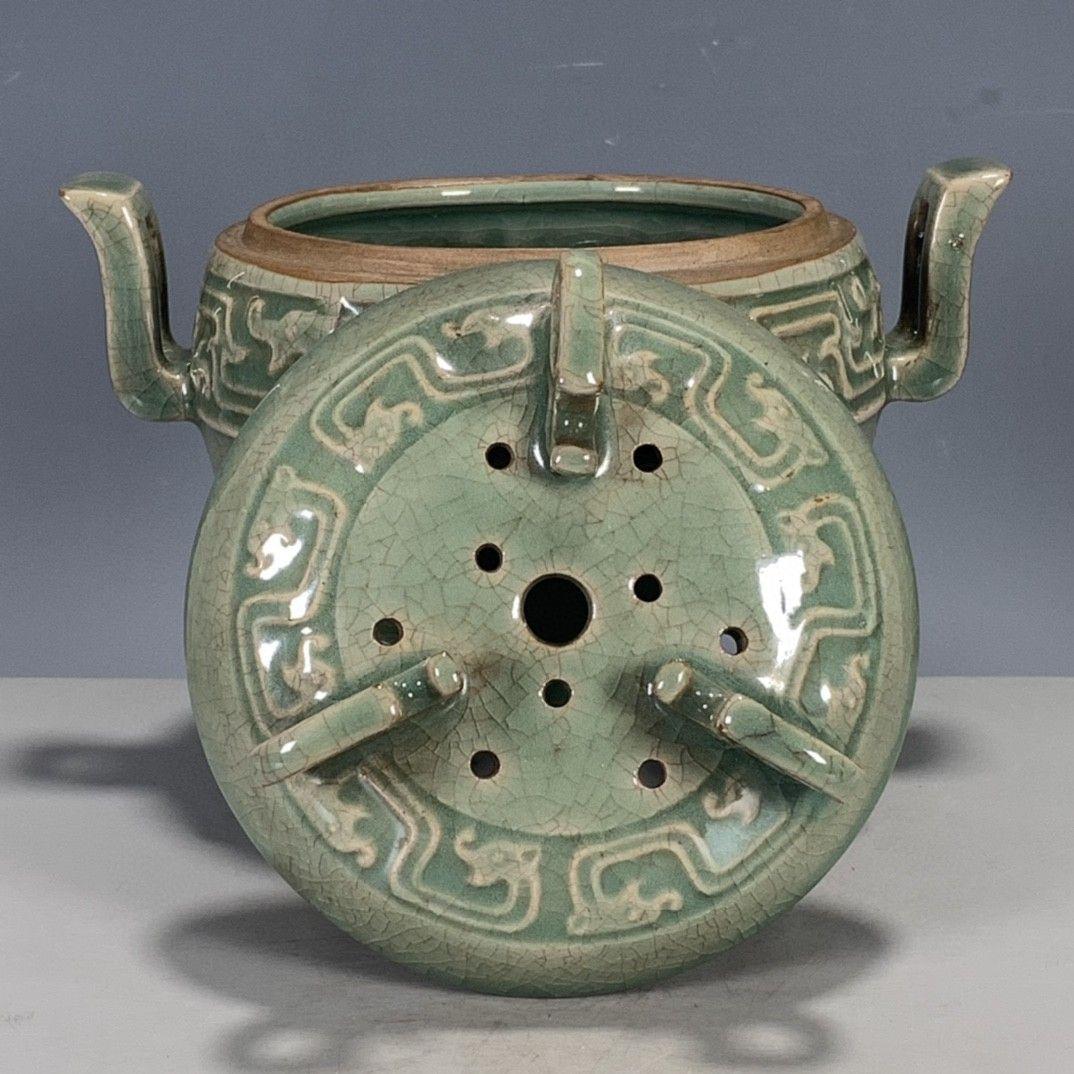 中国 汝窯 青磁 香炉 陶器 陶芸 香道具 仏具 官窯 青釉