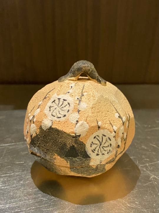 槍梅香合　佐々木昭楽作　共箱　茶道　お道具