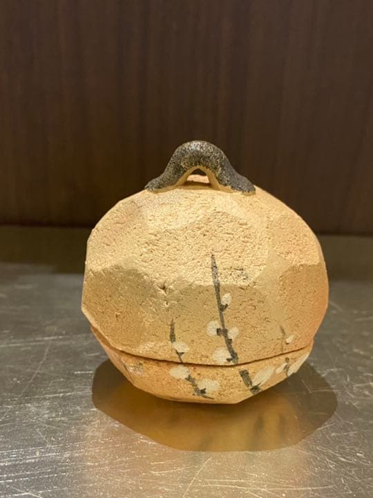 槍梅香合　佐々木昭楽作　共箱　茶道　お道具