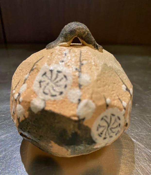 槍梅香合　佐々木昭楽作　共箱　茶道　お道具