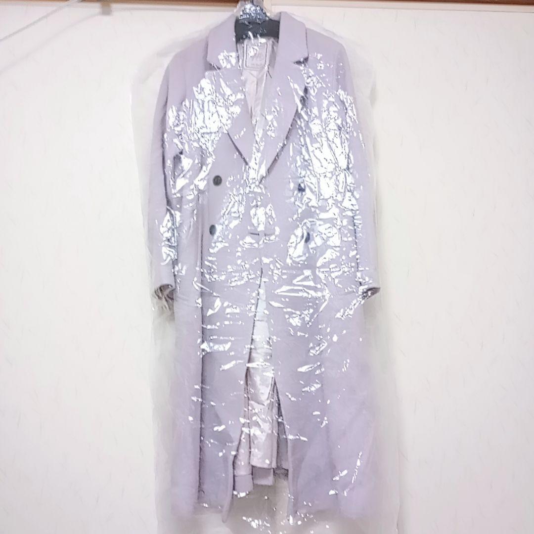 ジルスチュアート ライトモッサチェスター コート ロング ピンク ラベンダー l