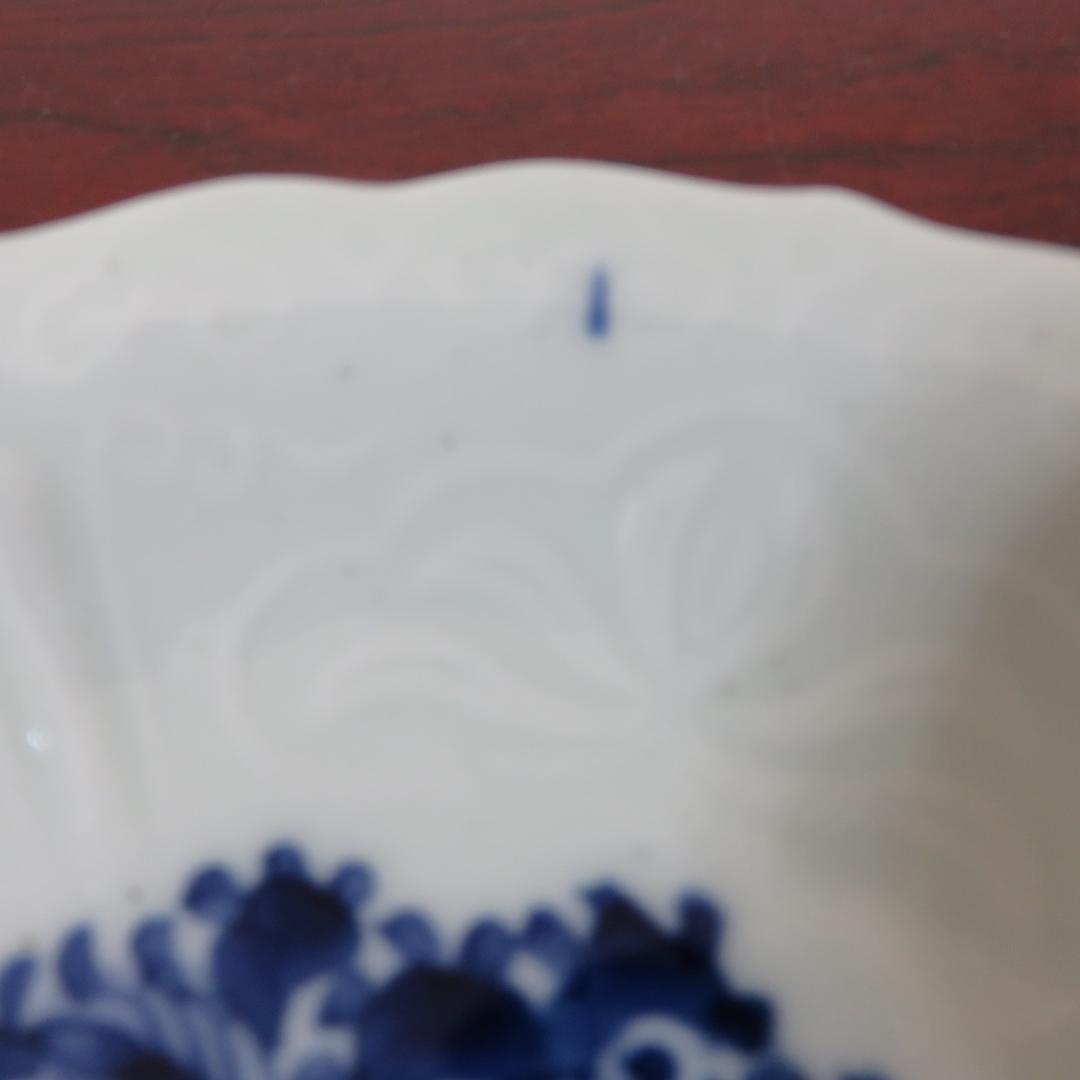 中皿 5枚 染付 獅子 古染付 窯傷 美品