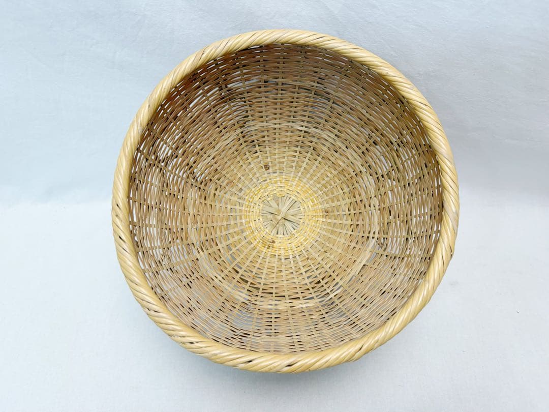 未使用 懐石道具 竹編籠飯器 朝茶事 竹飯器 刻印 夏用 箱無