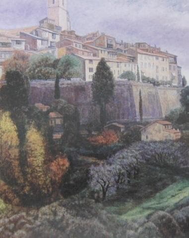 西嶋俊親、【城砦清閑（ST PAUL DE VENCE）】、希少な額装用画集より
