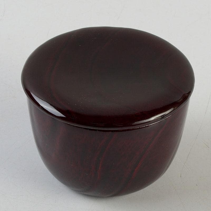 茶道具　塗師　前田松斎作　黒漆　茶器　共箱　V　9318