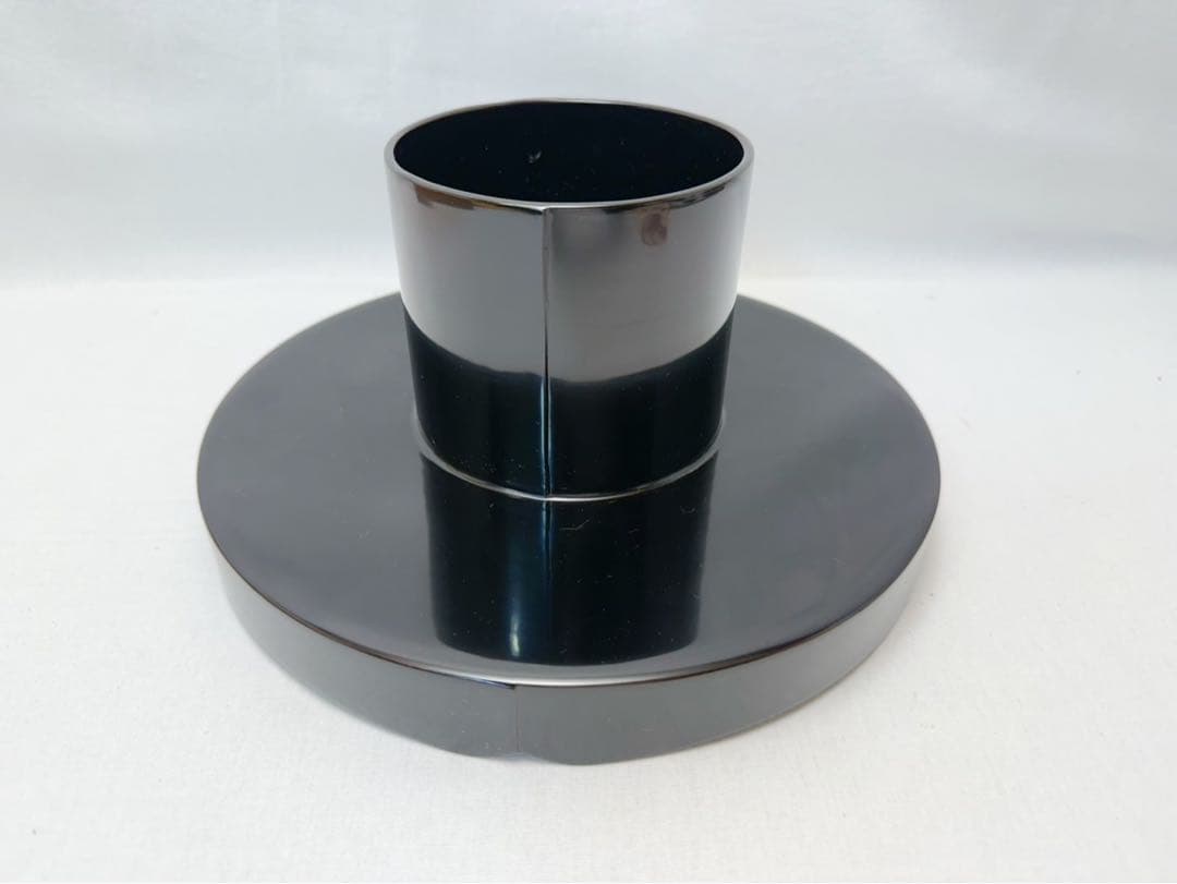 未使用 茶道具 塗師 好則造 木製黒真塗 蒔絵付高杯 干菓子器 茶器 共布 共箱