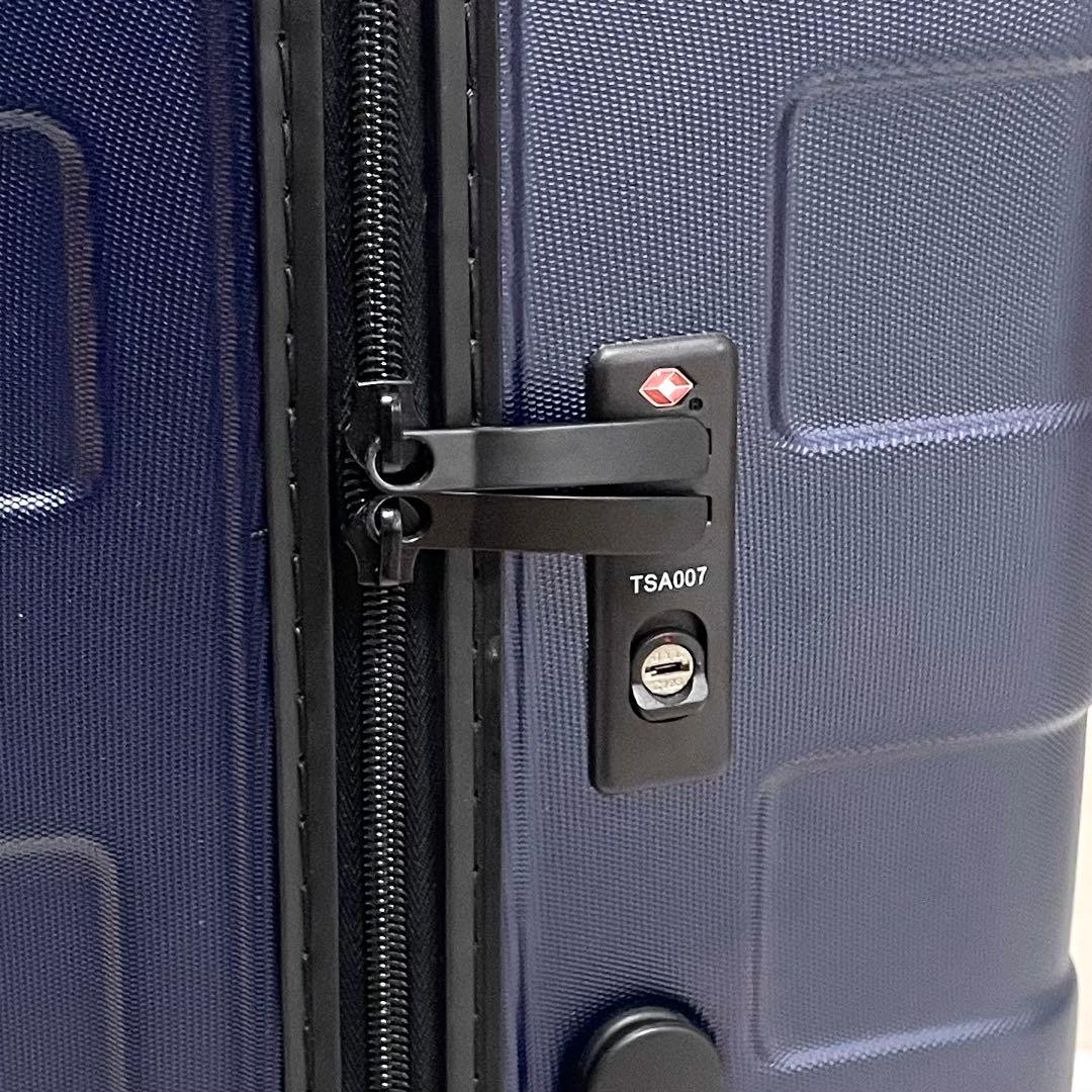 【美品】無印良品 キャリーケース 85L 4輪 ネイビー ストッパー付き 廃盤