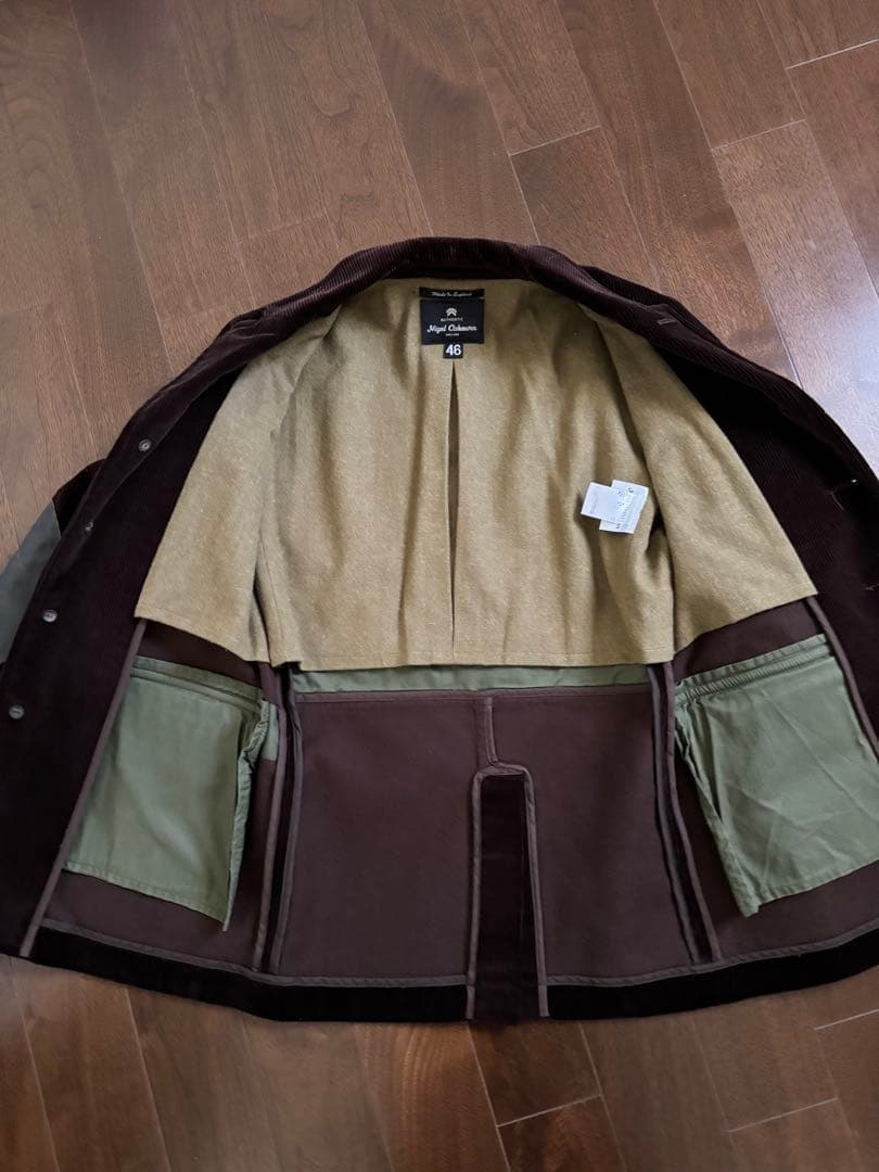 ナイジェルケーボン ダークブラウン コーデュロイ　ジャケット　46