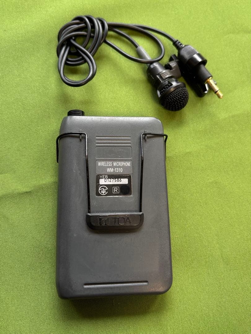⑨ TOA ワイヤレスマイク　WM-1310　中古品 タイピンマイク02468
