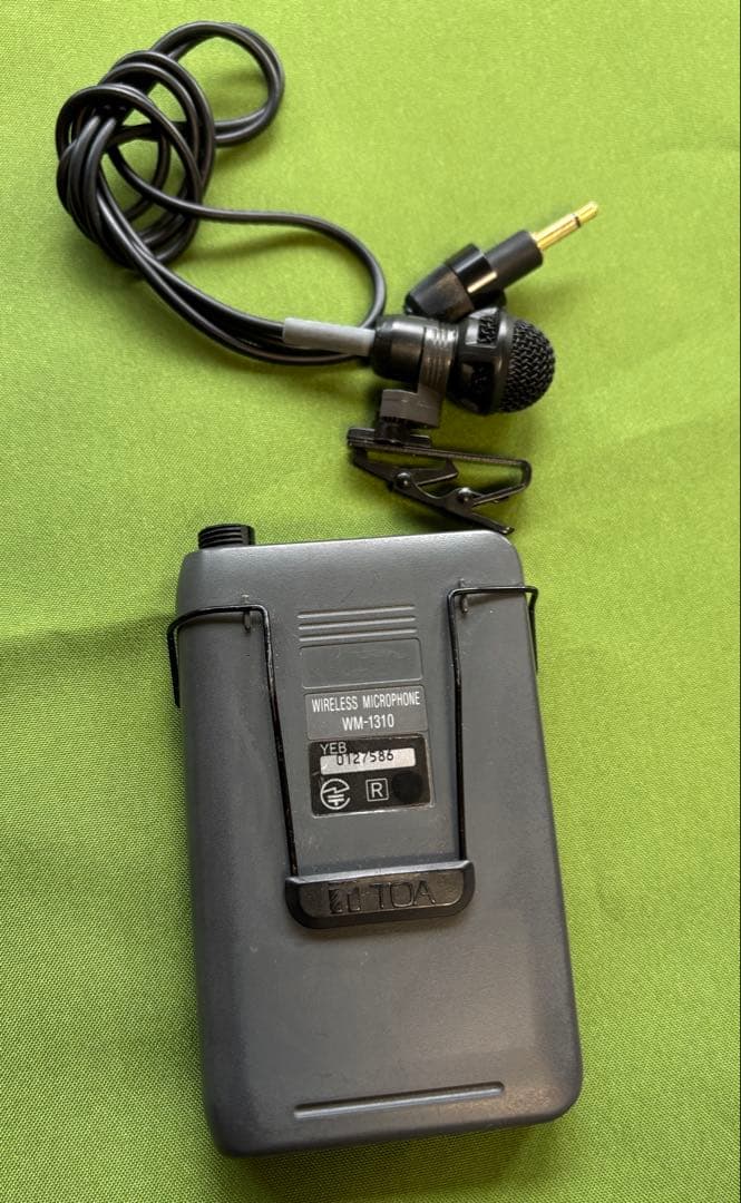 ⑨ TOA ワイヤレスマイク　WM-1310　中古品 タイピンマイク02468