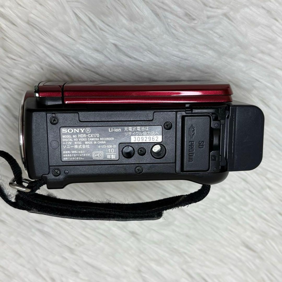 SONY ビデオカメラ　ハンディカム　HDR-CX170 充電器　レッド　動作品